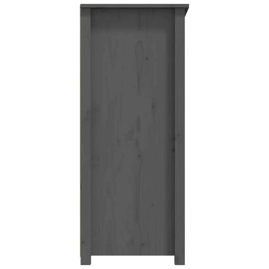 Buffet Gris 83x41,5x100 cm Bois massif de pin - 8