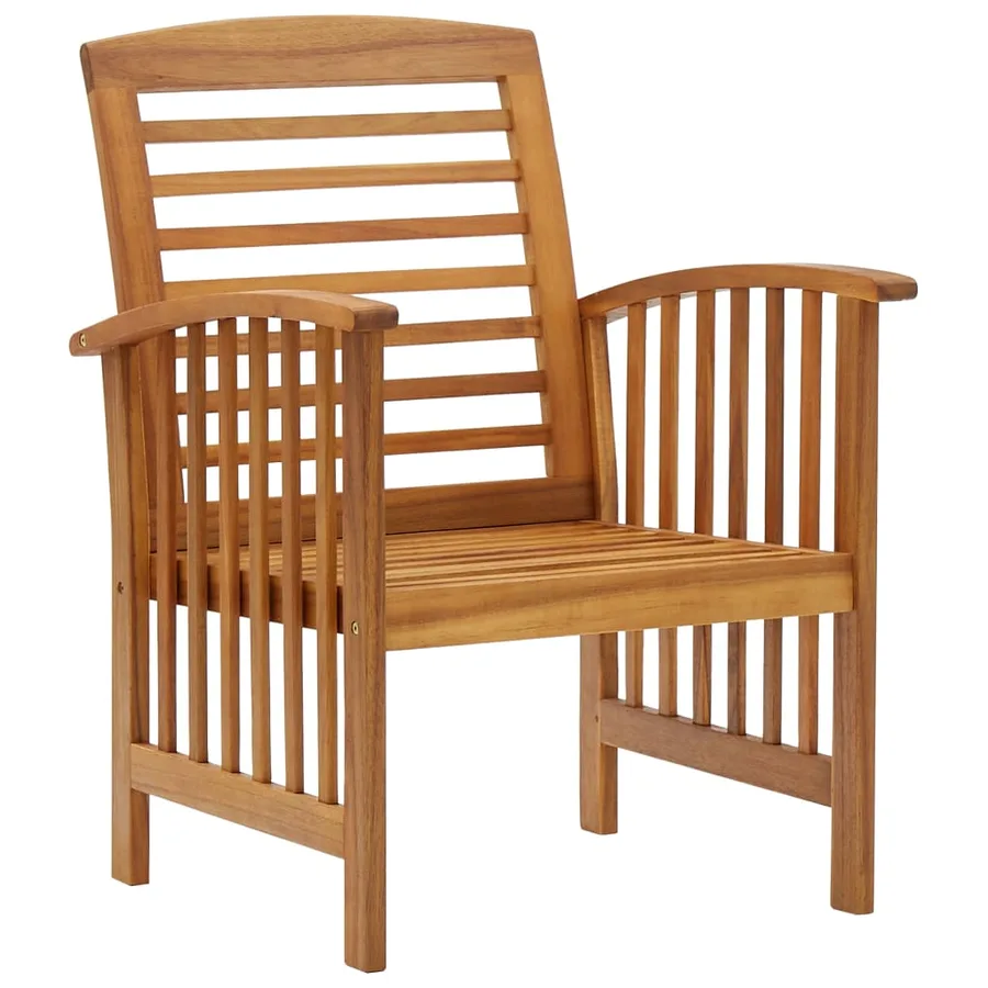 Salon de jardin 5 pcs Bois d'acacia massif - 4