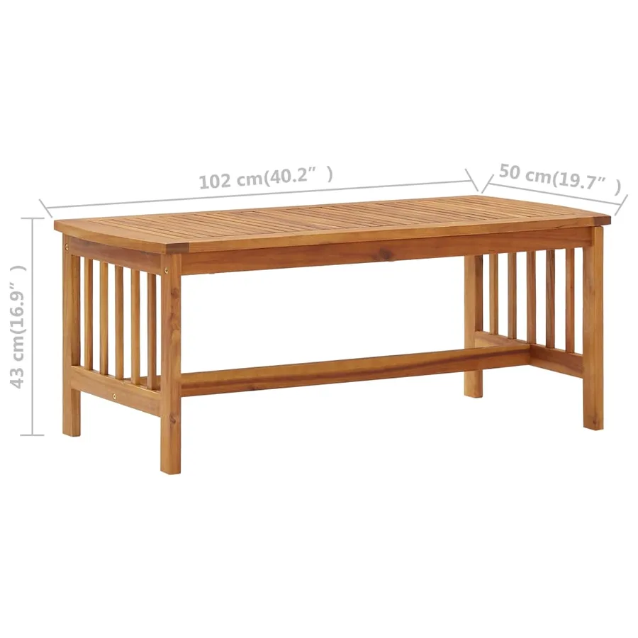Salon de jardin 5 pcs Bois d'acacia massif - 8