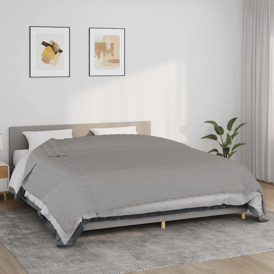 Couverture lestée Gris 220x260 cm 15 kg Tissu