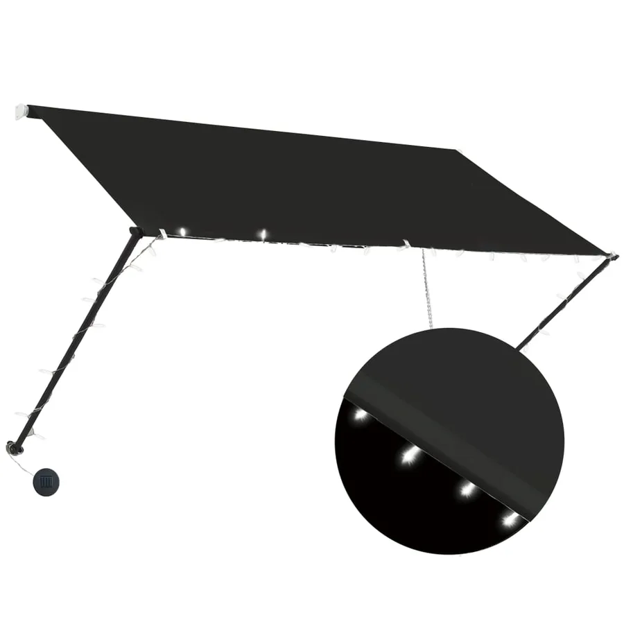 Auvent rétractable avec LED 250x150 cm Anthracite - 2