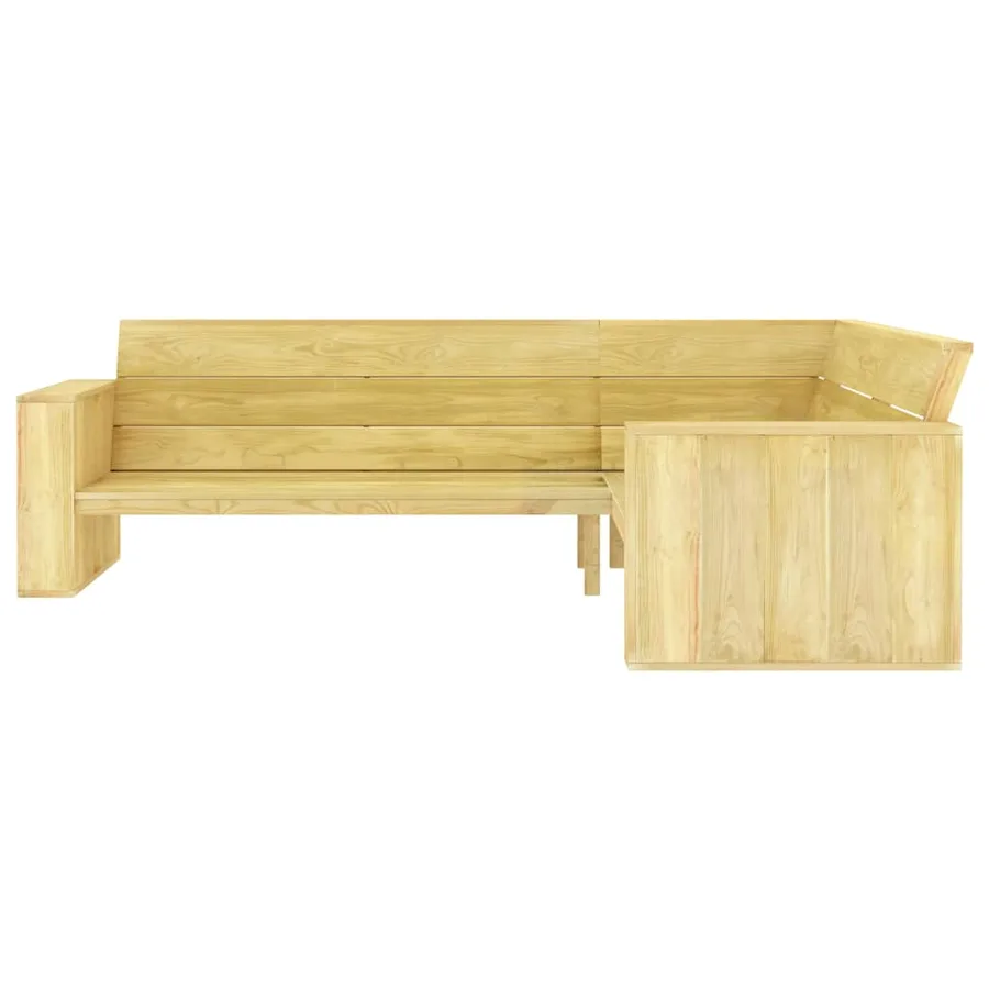 Salon de jardin 3 pcs Bois de pin imprégné - 4
