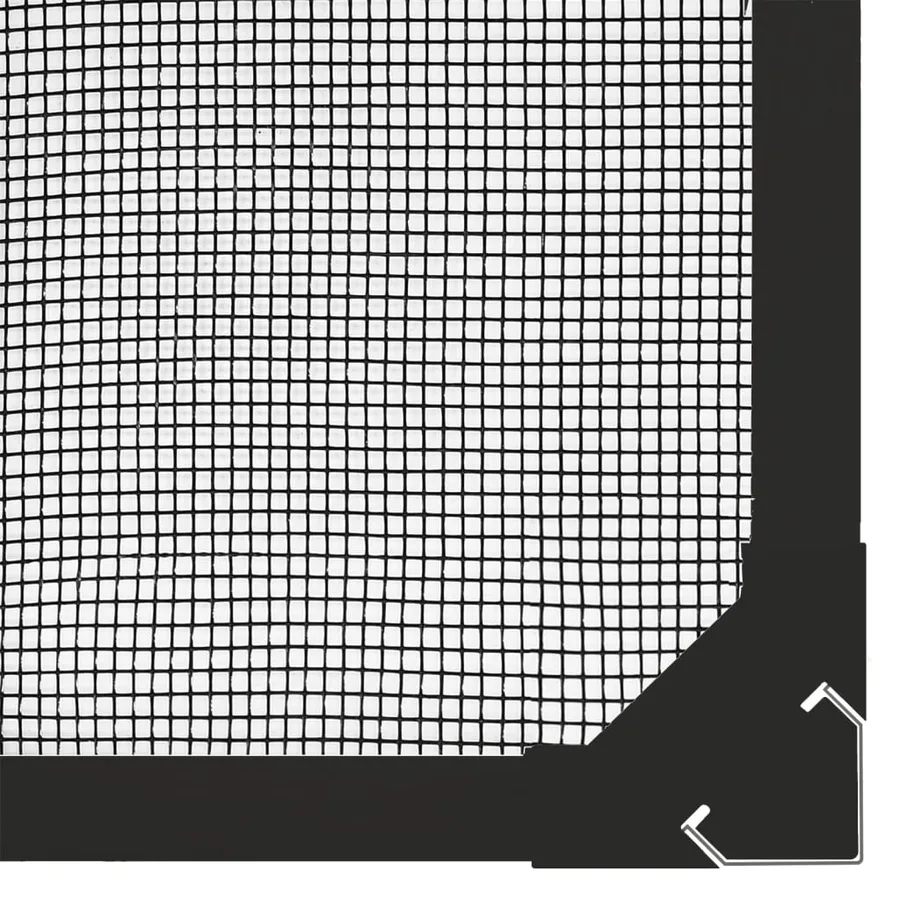 Moustiquaire magnétique pour fenêtres anthracite 100x120 cm - 5