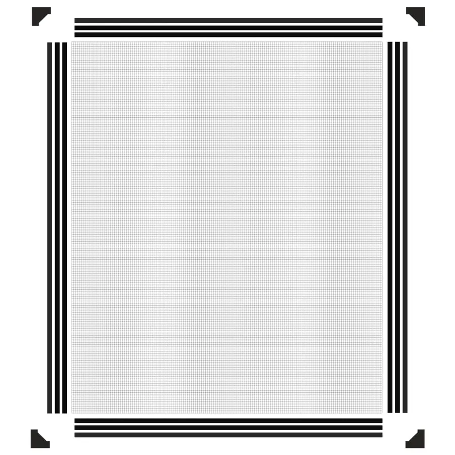 Moustiquaire magnétique pour fenêtres anthracite 100x120 cm - 6