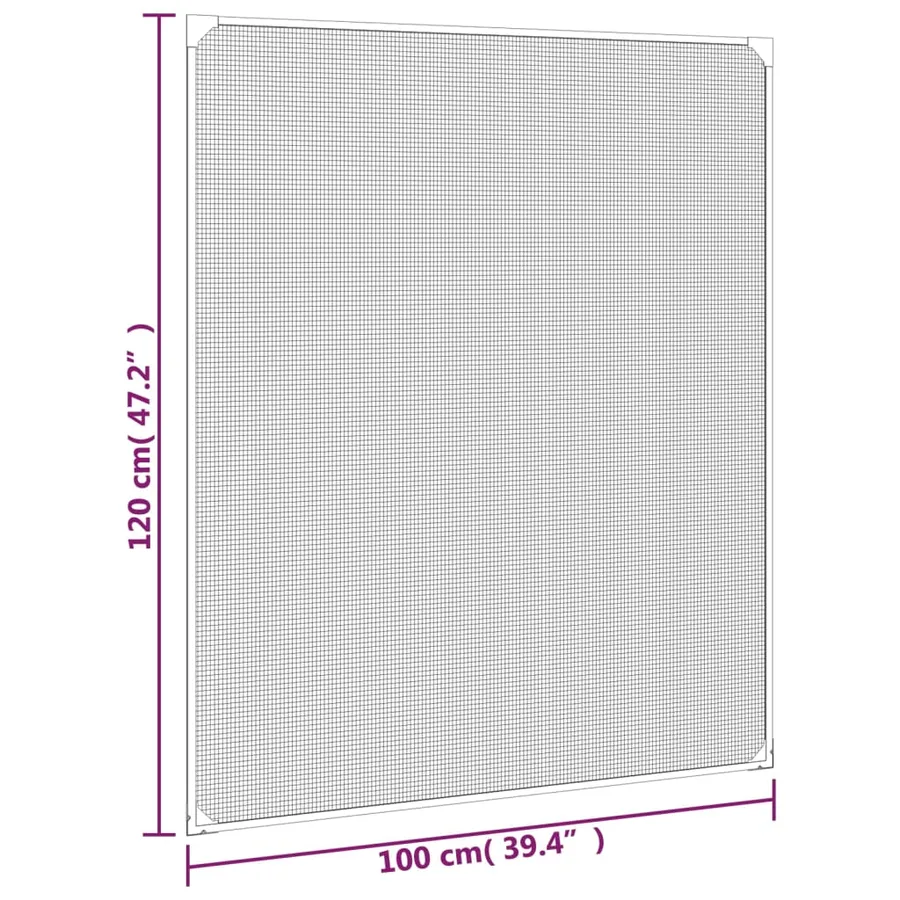 Moustiquaire magnétique pour fenêtres anthracite 100x120 cm - 8
