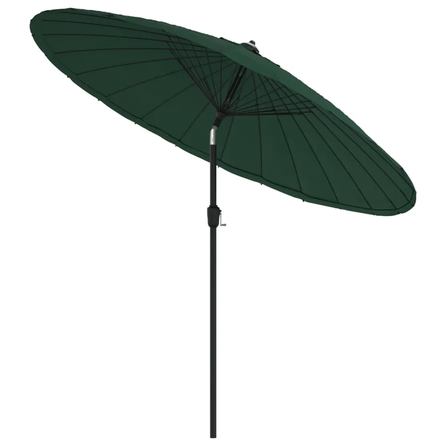Parasol d'extérieur avec mât en aluminium 270 cm Vert - 3