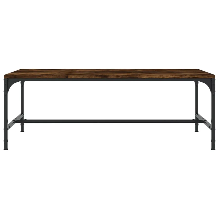 Table basse Chêne fumé 100x50x35 cm Bois d'ingénierie - 4
