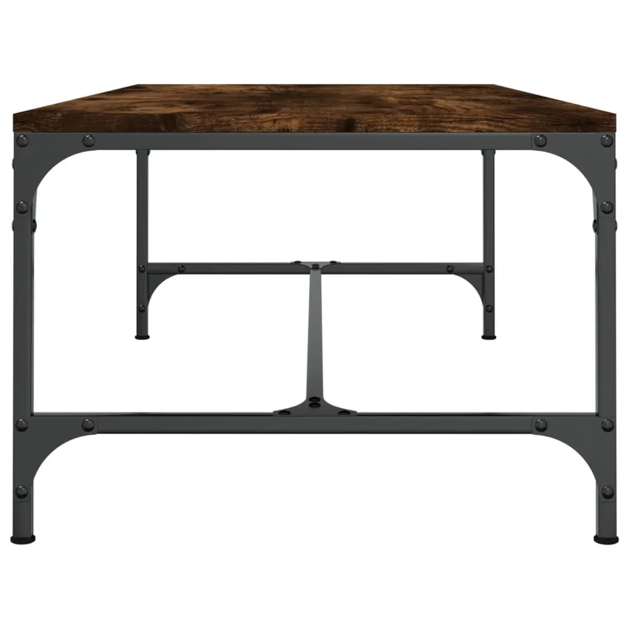 Table basse Chêne fumé 100x50x35 cm Bois d'ingénierie - 5