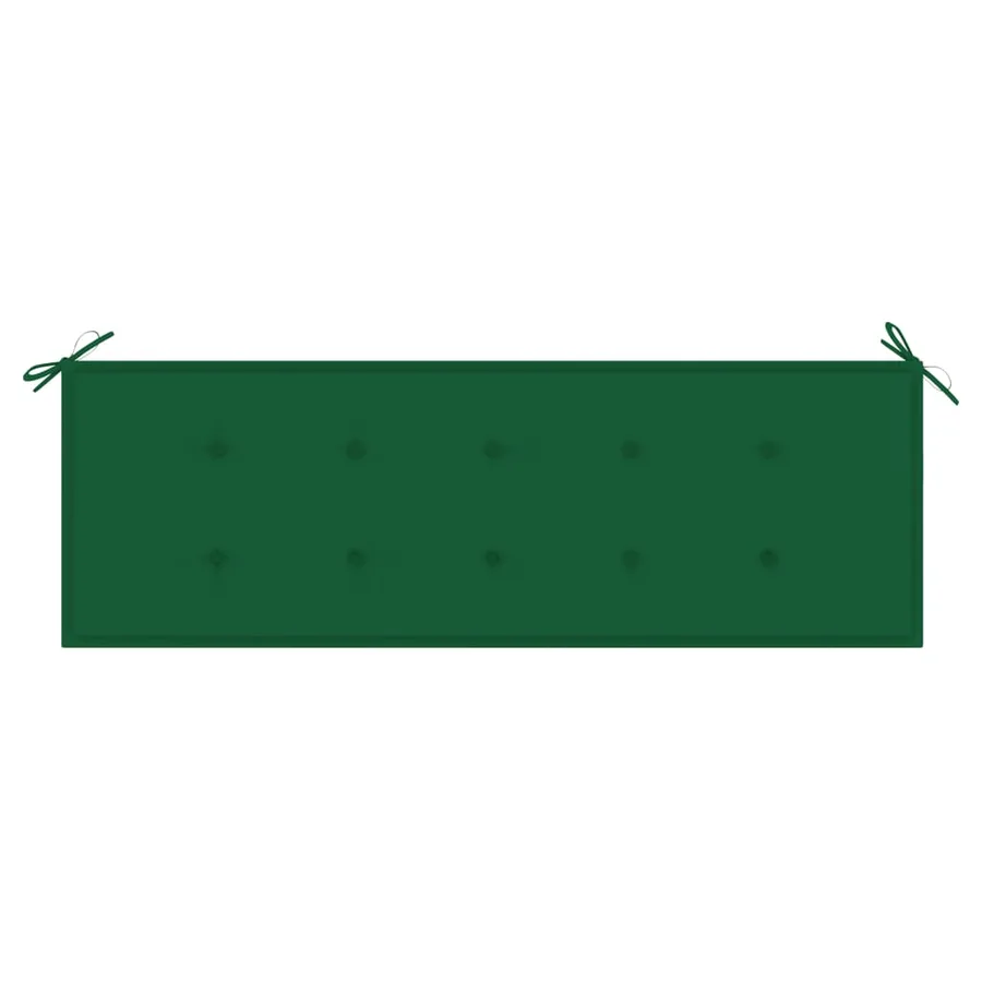 Banc de jardin empilable et coussin 159 cm Bois de teck massif - 5