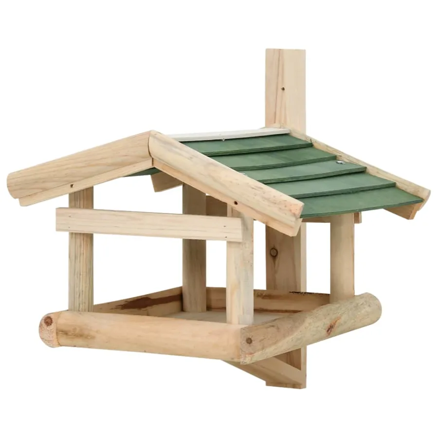 Mangeoire à oiseaux Bois de sapin 35x29,5x21 cm - 3