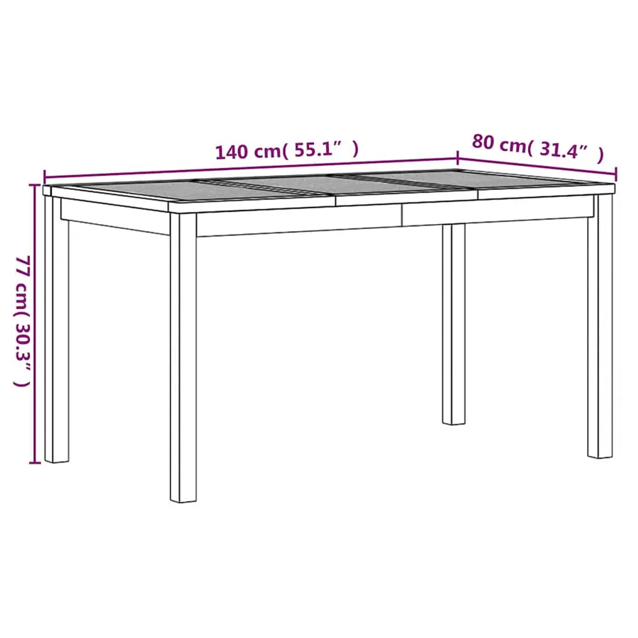 Ensemble à manger de jardin 3 pcs Bois de teck massif - 11