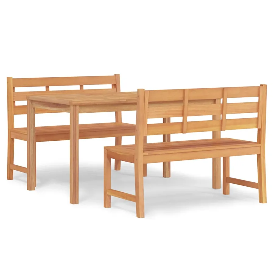 Ensemble à manger de jardin 3 pcs Bois de teck massif - 2