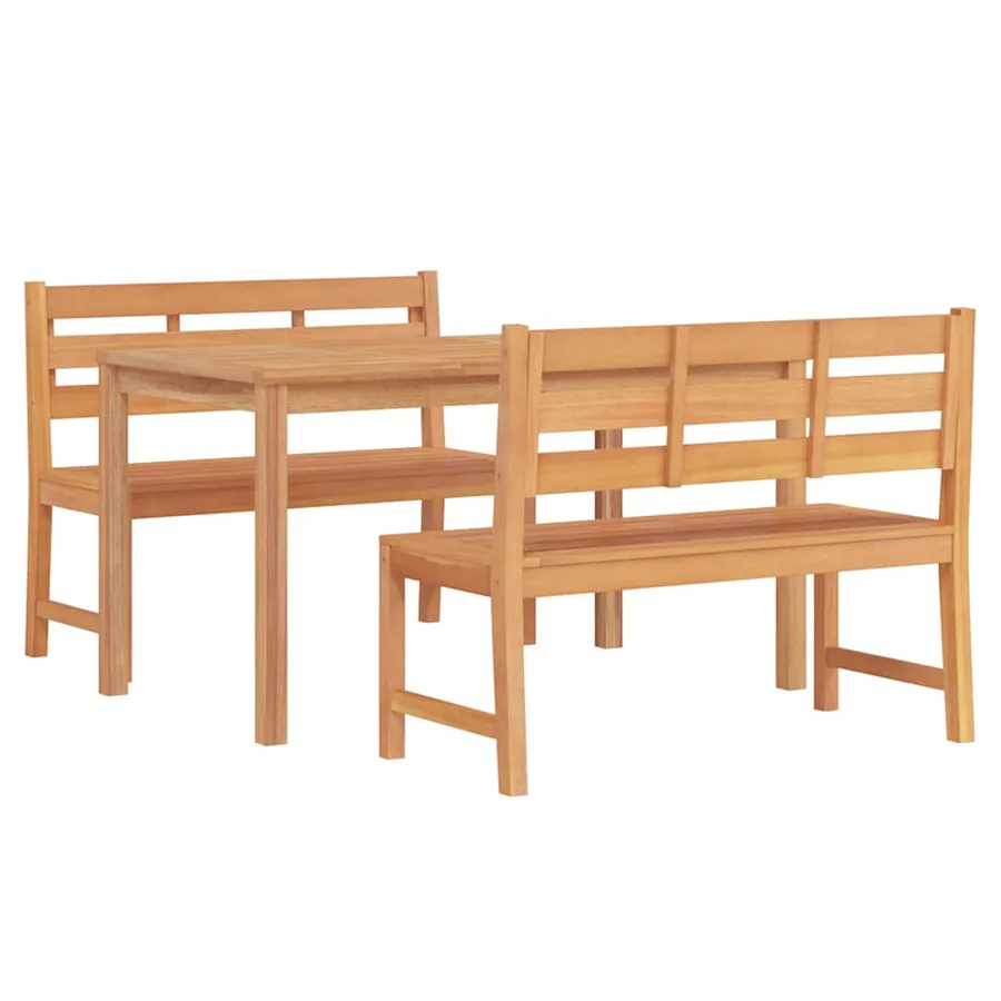 Ensemble à manger de jardin 3 pcs Bois de teck massif - 3