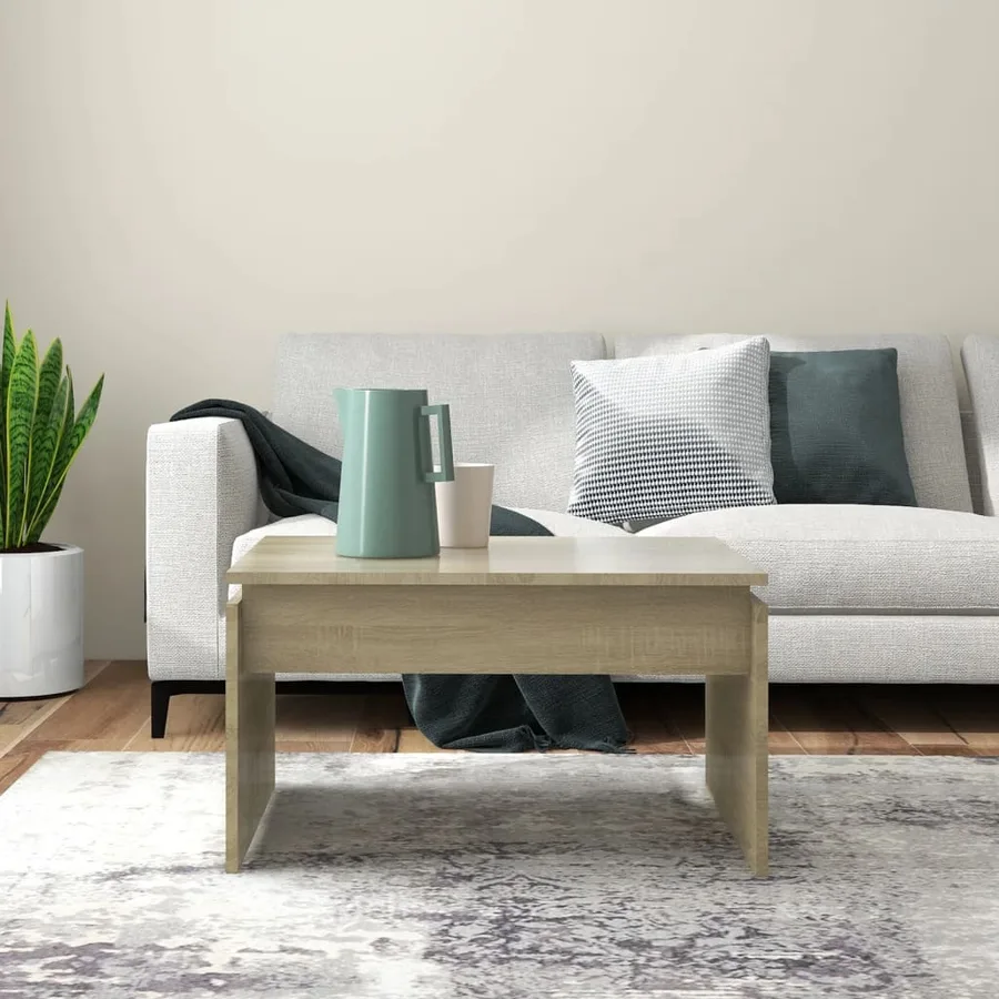 Table basse chêne sonoma 68x50x38 cm bois d'ingénierie - 3