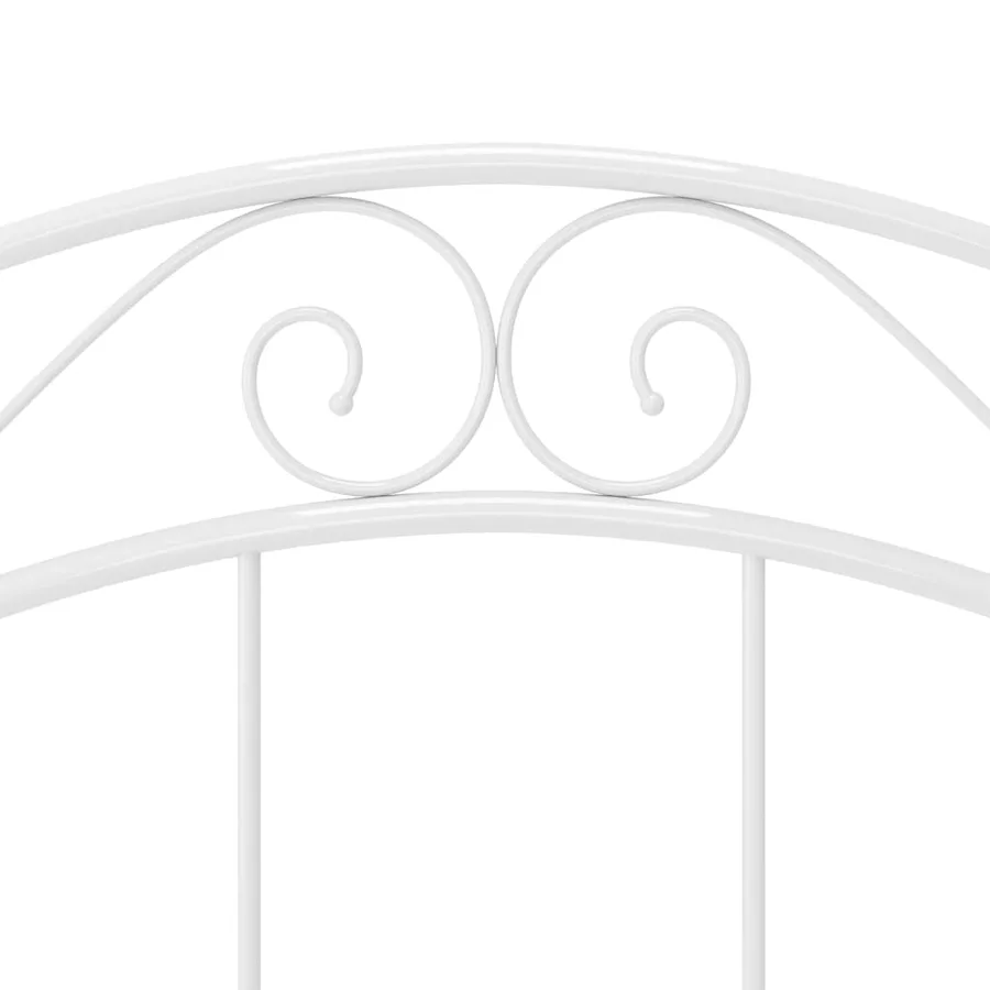 Cadre de lit sans matelas blanc métal 90x200 cm - 7