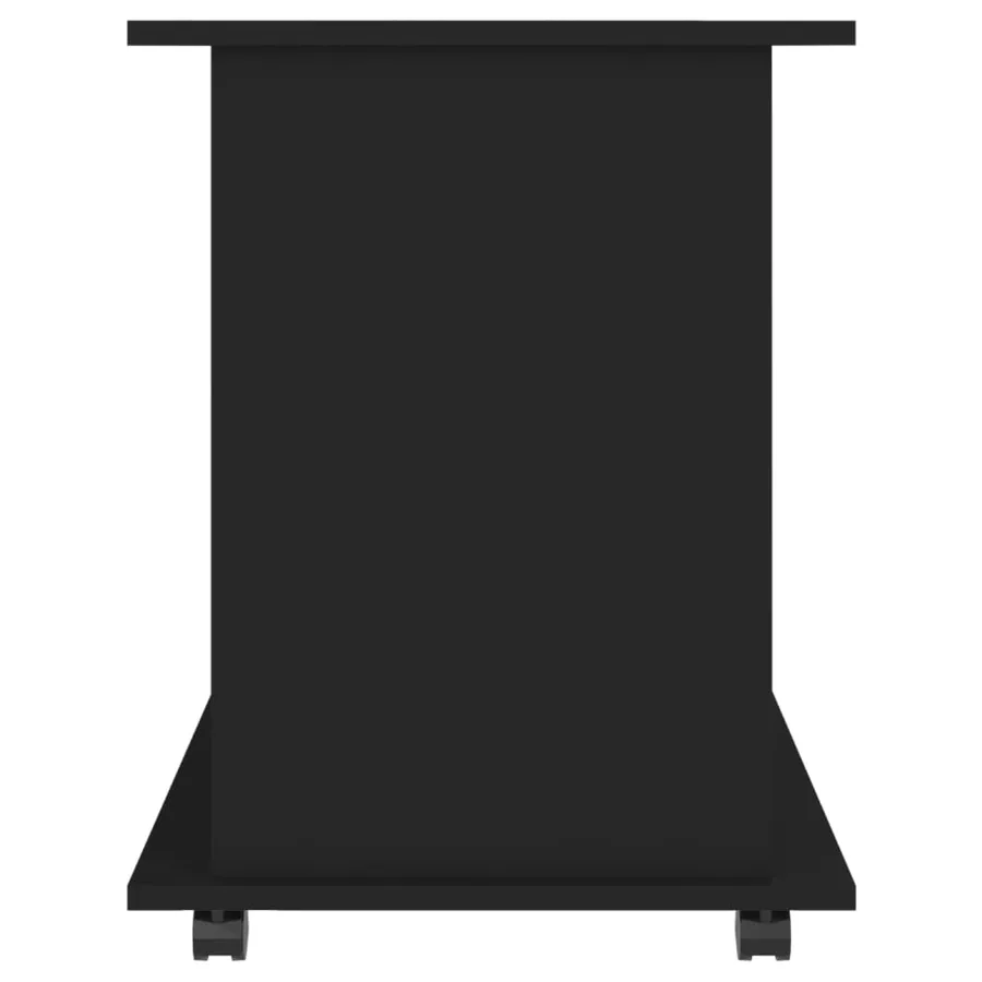 Armoire à roulettes Noir 60x45x60 cm Bois d’ingénierie - 5