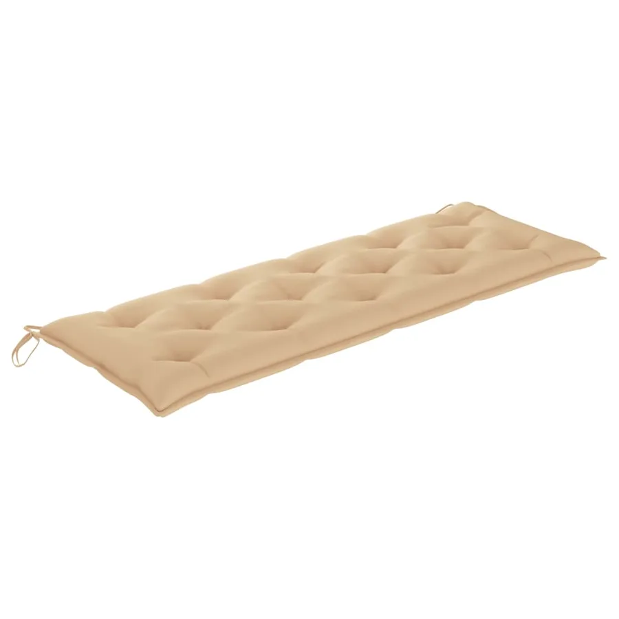 Banc de jardin empilable et coussin 159 cm Bois de teck massif - 2