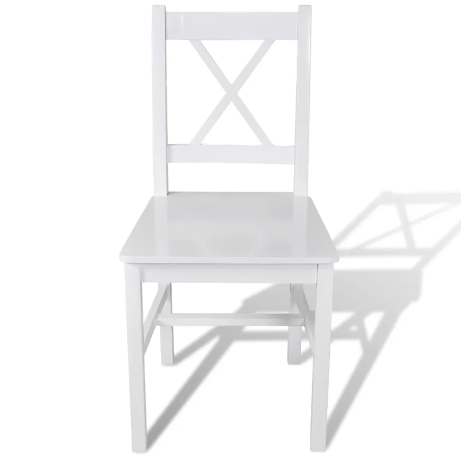 Chaises à manger lot de 6 blanc pinède - 2