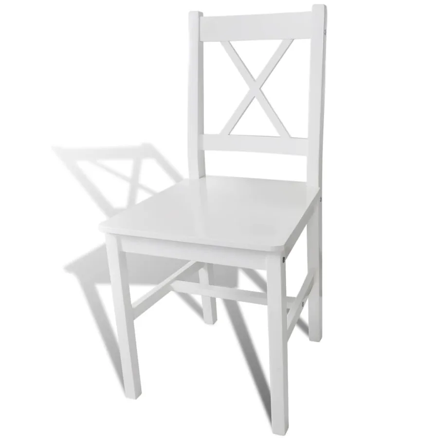 Chaises à manger lot de 6 blanc pinède - 3