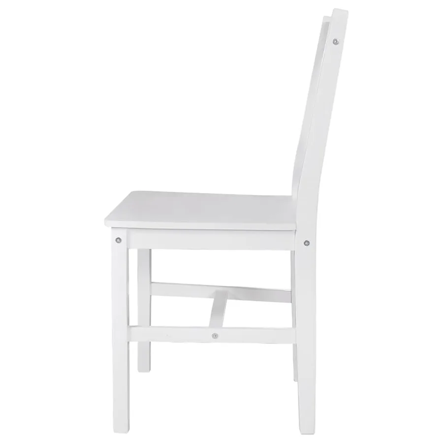 Chaises à manger lot de 4 blanc bois de pin - 4