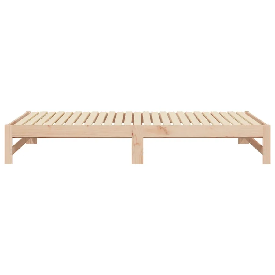 Lit coulissant sans matelas 2x(80x200) cm Bois de pin massif - 10