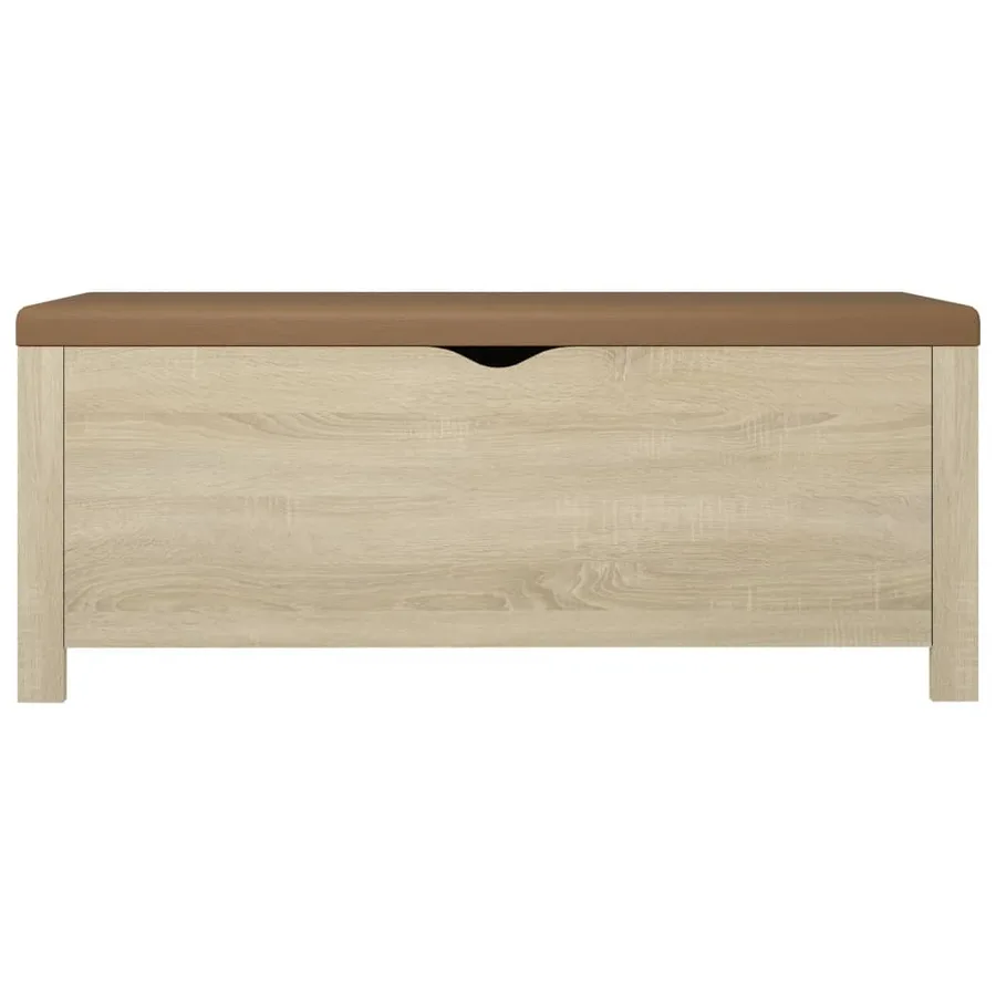 Boîte de rangement coussin Chêne sonoma 105x40x45 cm Aggloméré - 5