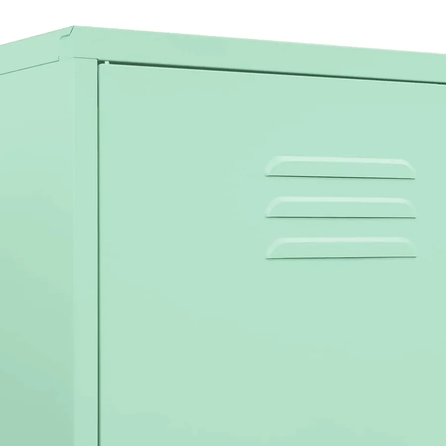 Garde-robe Vert menthe 90x50x180 cm Acier - 8