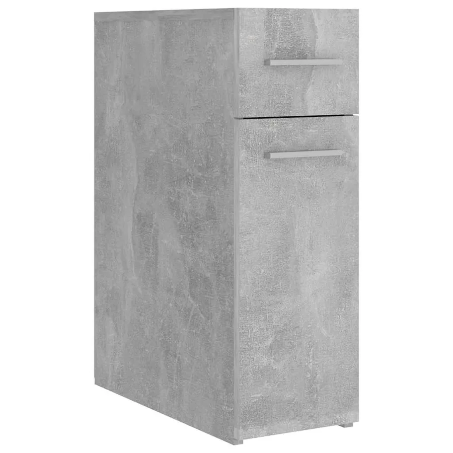 Armoire d'apothicaire Gris béton 20x45,5x60 cm Bois ingénierie - 2
