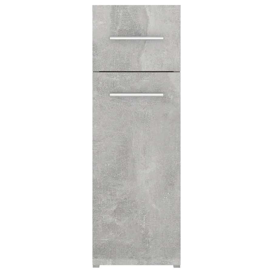 Armoire d'apothicaire Gris béton 20x45,5x60 cm Bois ingénierie - 6