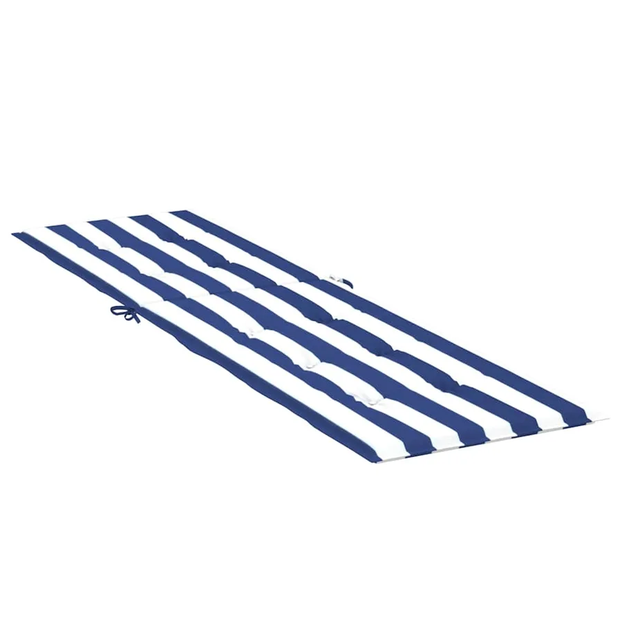 Coussin de chaise longue rayures bleues/blanches tissu oxford - 4