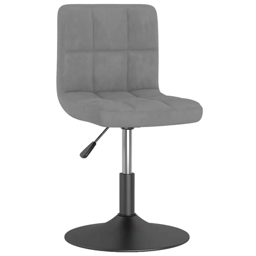 Tabouret de bar pivotant Gris clair Velours - 2