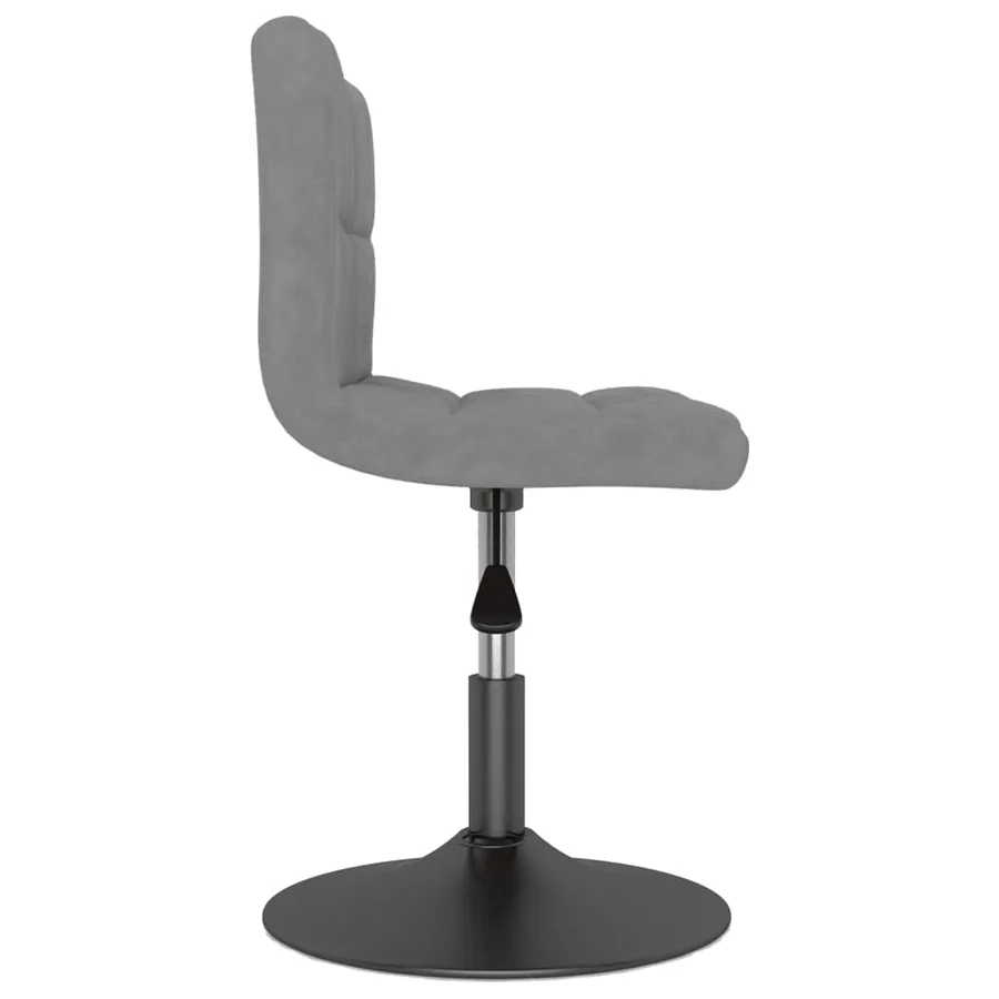 Tabouret de bar pivotant Gris clair Velours - 4