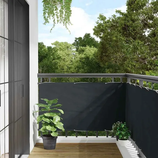 Écran de balcon en tissu Oxford 75x400 cm Anthracite
