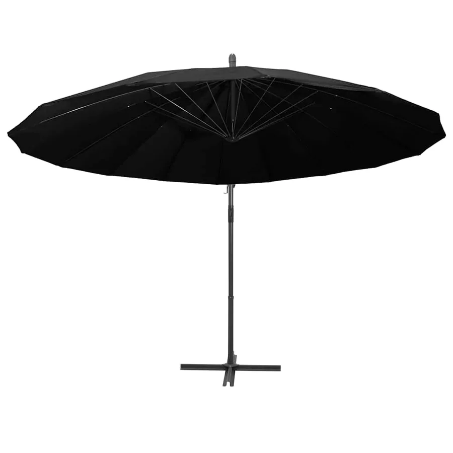 Parasol suspendu avec poteau noir 3 m - 3