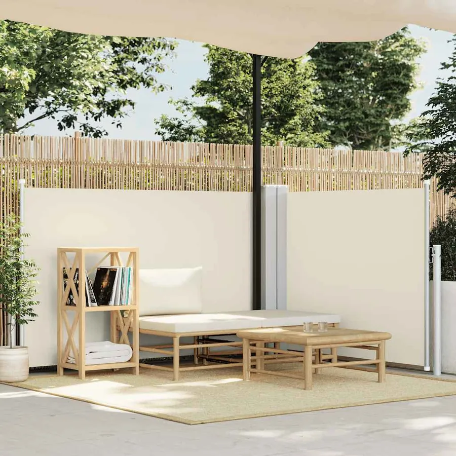 Auvent latéral rétractable Crème 100 x 600 cm