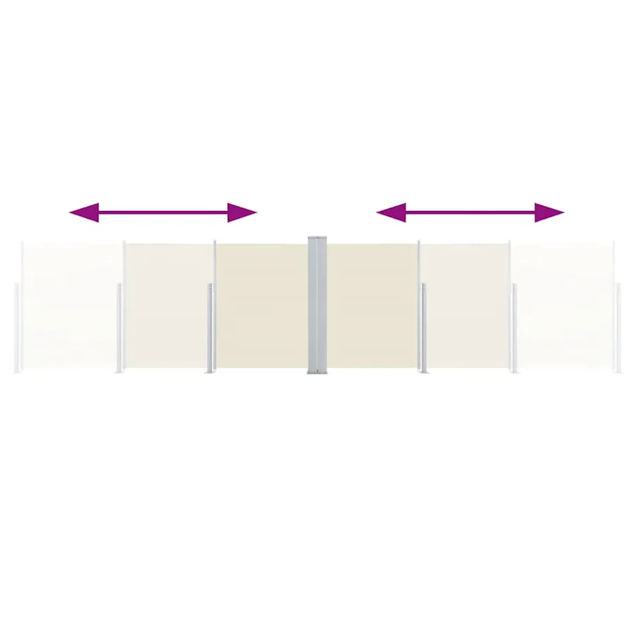 Auvent latéral rétractable Crème 100 x 600 cm - 6