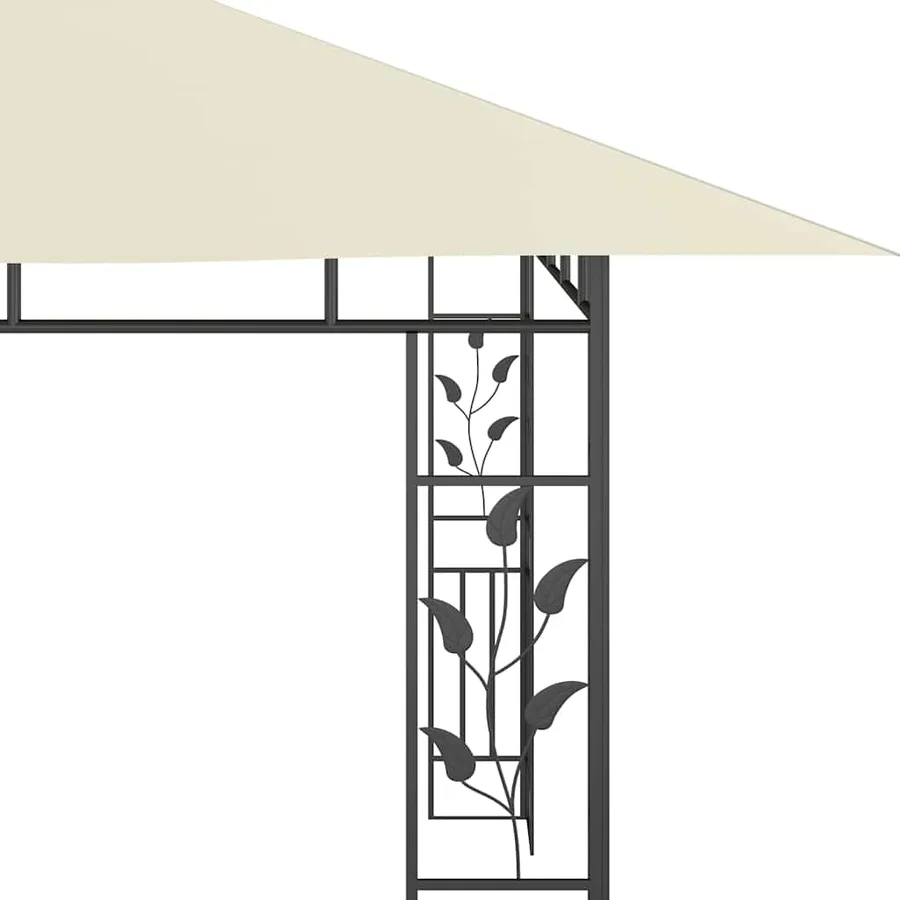 Belvédère avec moustiquaire 4x3x2,73 m Crème 180 g/m² - 5