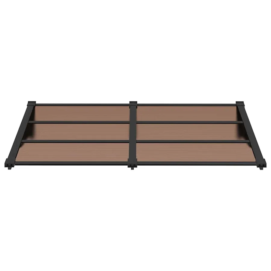 Auvent de porte Noir 152,5x90 cm Polycarbonate - 3