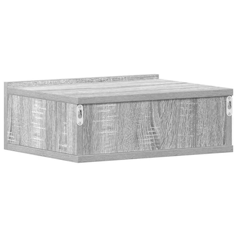 Tables de chevet flottantes 2 pcs Sonoma gris 40x30x15 cm - 9