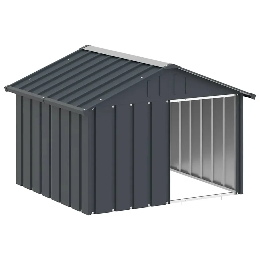 Niche pour chien Anthracite 116,5x103x81,5 cm Acier galvanisé - 2