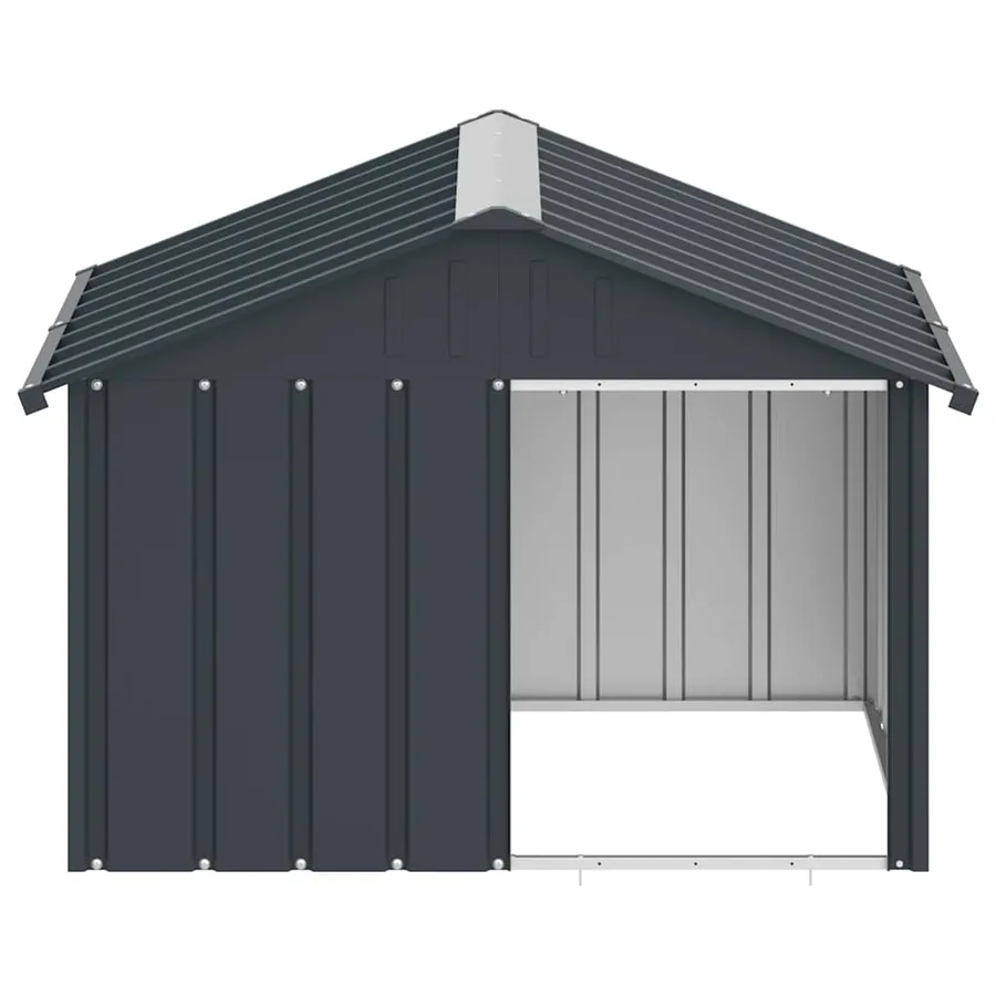 Niche pour chien Anthracite 116,5x103x81,5 cm Acier galvanisé - 5