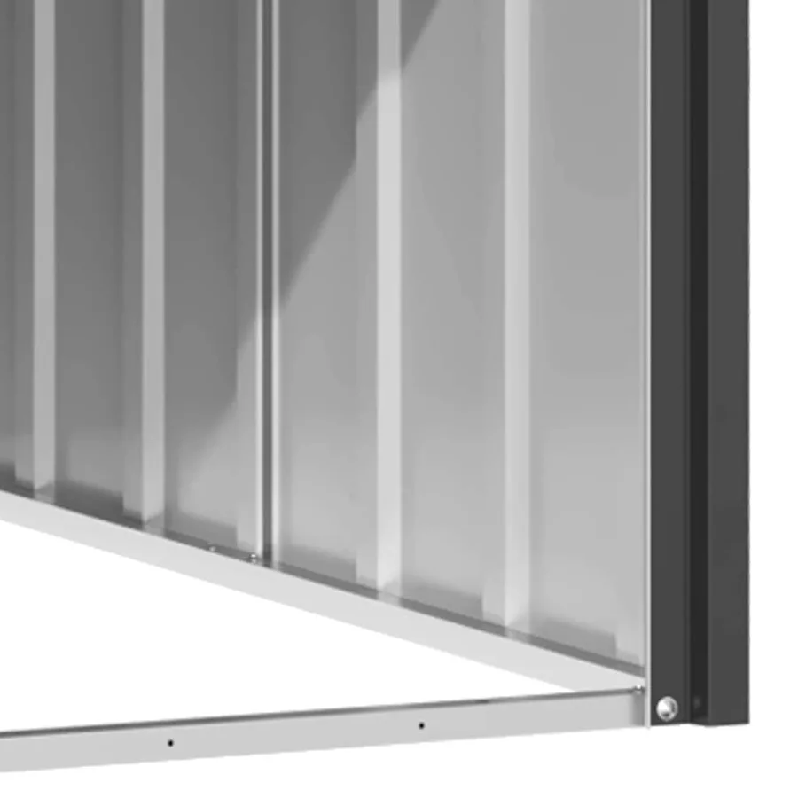 Niche pour chien Anthracite 116,5x103x81,5 cm Acier galvanisé - 8