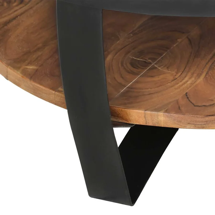 Table basse 65x65x32 cm Bois d'acacia solide - 10