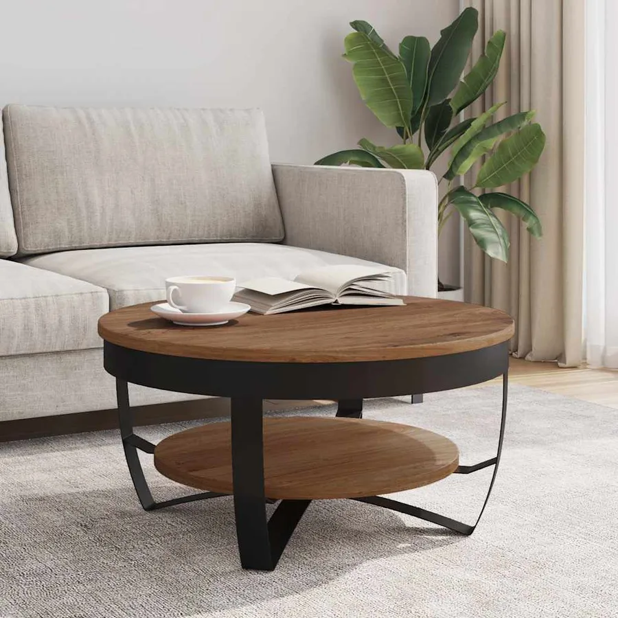 Table basse 65x65x32 cm Bois d'acacia solide - 3