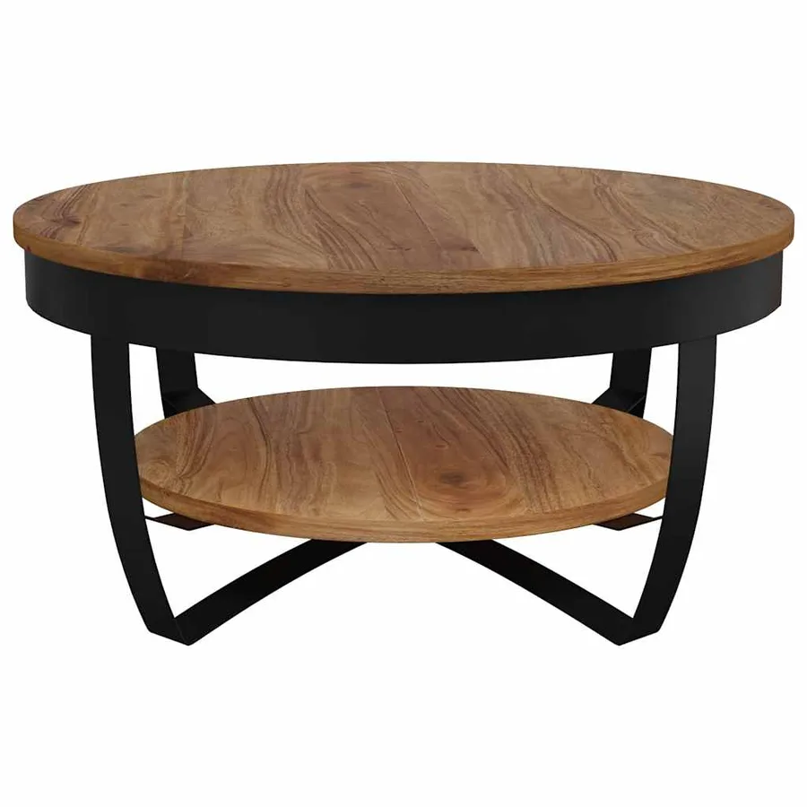 Table basse 65x65x32 cm Bois d'acacia solide - 6