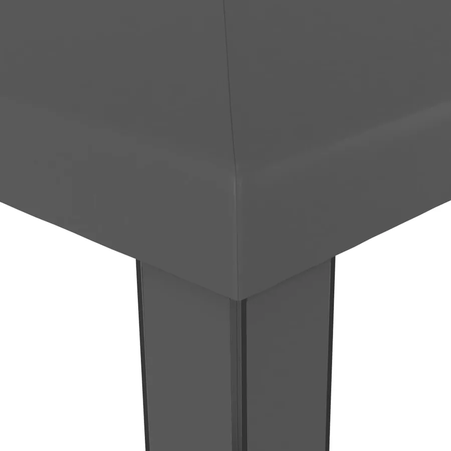 Tonnelle avec double toit et lumières LED 3x3 m Anthracite - 6