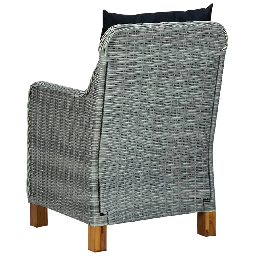 Ensemble à manger de jardin 3 pcs Gris clair - 14