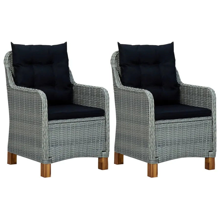 Ensemble à manger de jardin 3 pcs Gris clair - 6