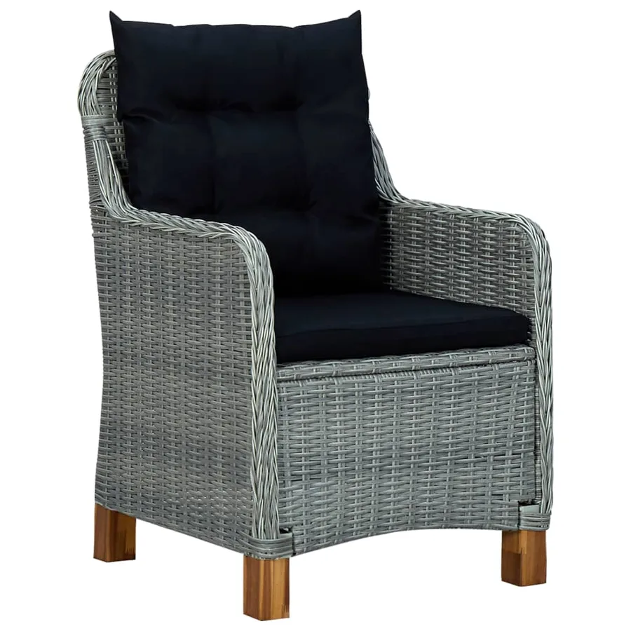 Ensemble à manger de jardin 3 pcs Gris clair - 8
