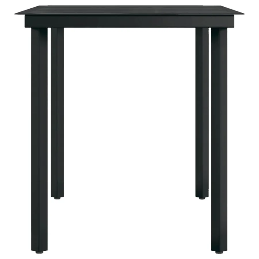 Ensemble à manger de jardin 5 pcs Noir - 11